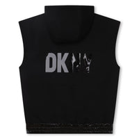 DKNY Black Reversible Sleeveless Jacket