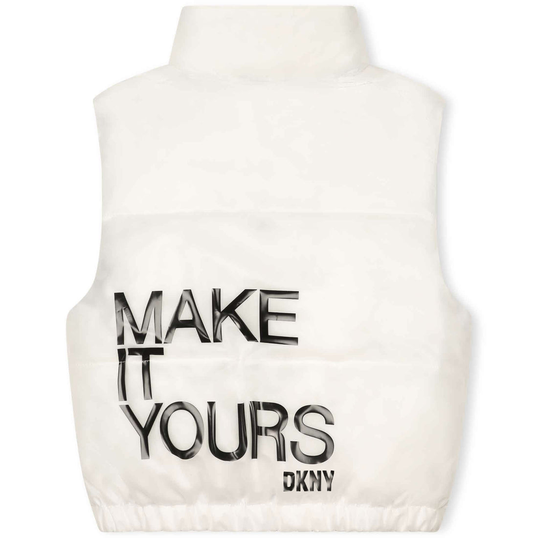 DKNY White Reversible Sleeveless Down Jacket