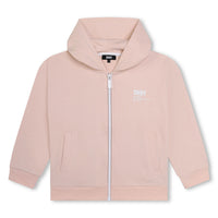DKNY Pink Logo  Zip-Up Hoodie