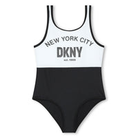 DKNY Black White Color Block Swimsuit