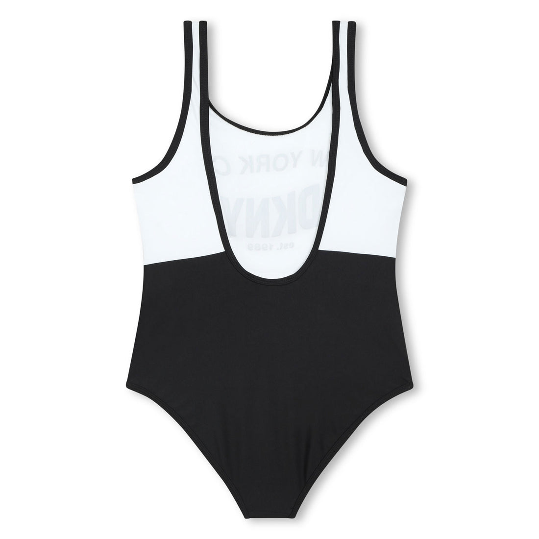 DKNY Black White Color Block Swimsuit