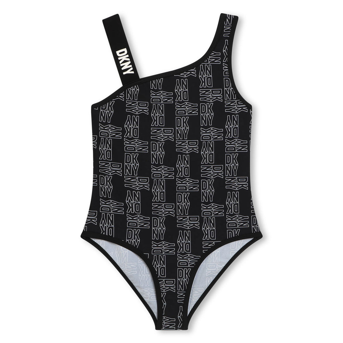 DKNY Black Logo Allover Swimsuit