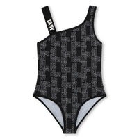 DKNY Black Logo Allover Swimsuit