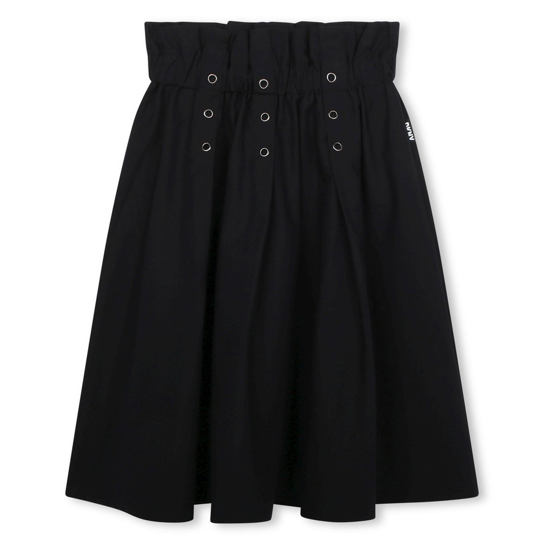 DKNY Black Pleated Long Skirt