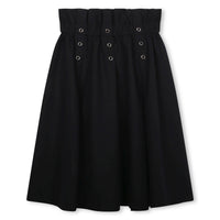 DKNY Black Pleated Long Skirt
