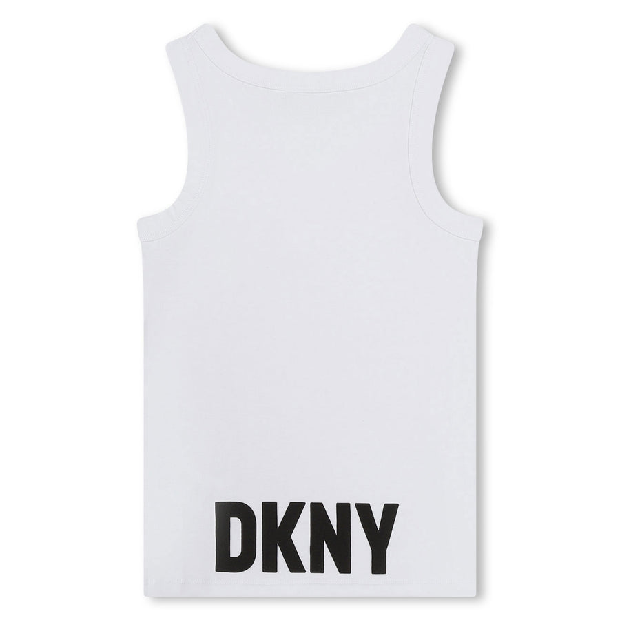 DKNY White Oversized Shirt With Undershirt