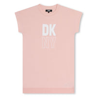 DKNY Pink Short Sleeved Logo Dress