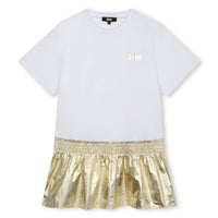 DKNY White Two Tone Dress