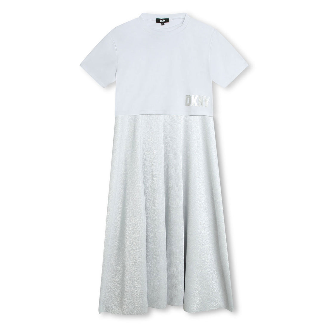 DKNY Silver Two In One T-Shirt Dress