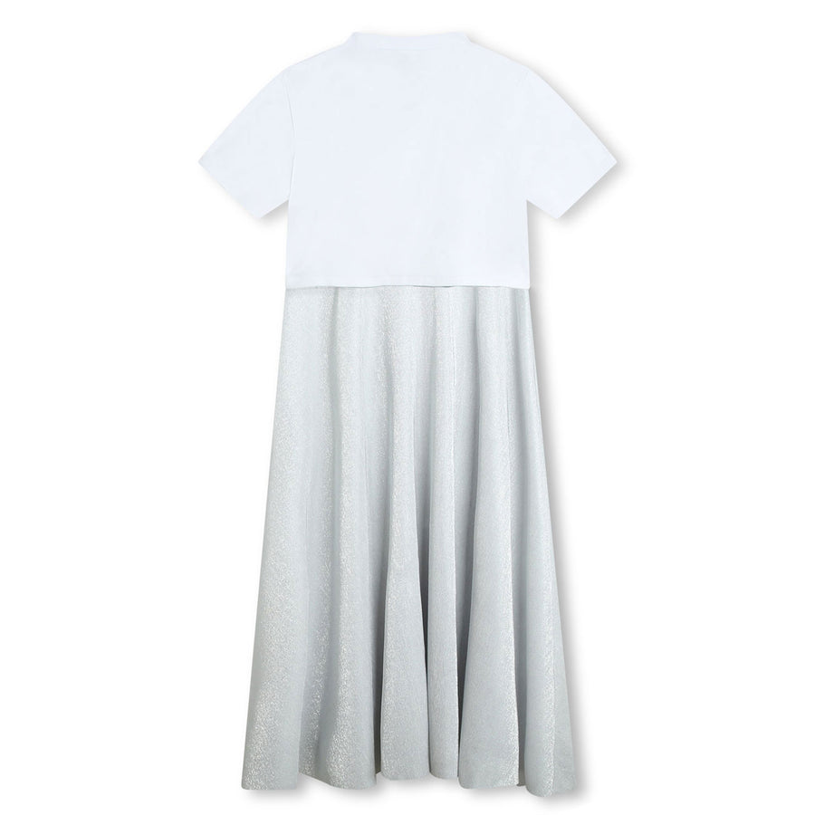 DKNY Silver Two In One T-Shirt Dress