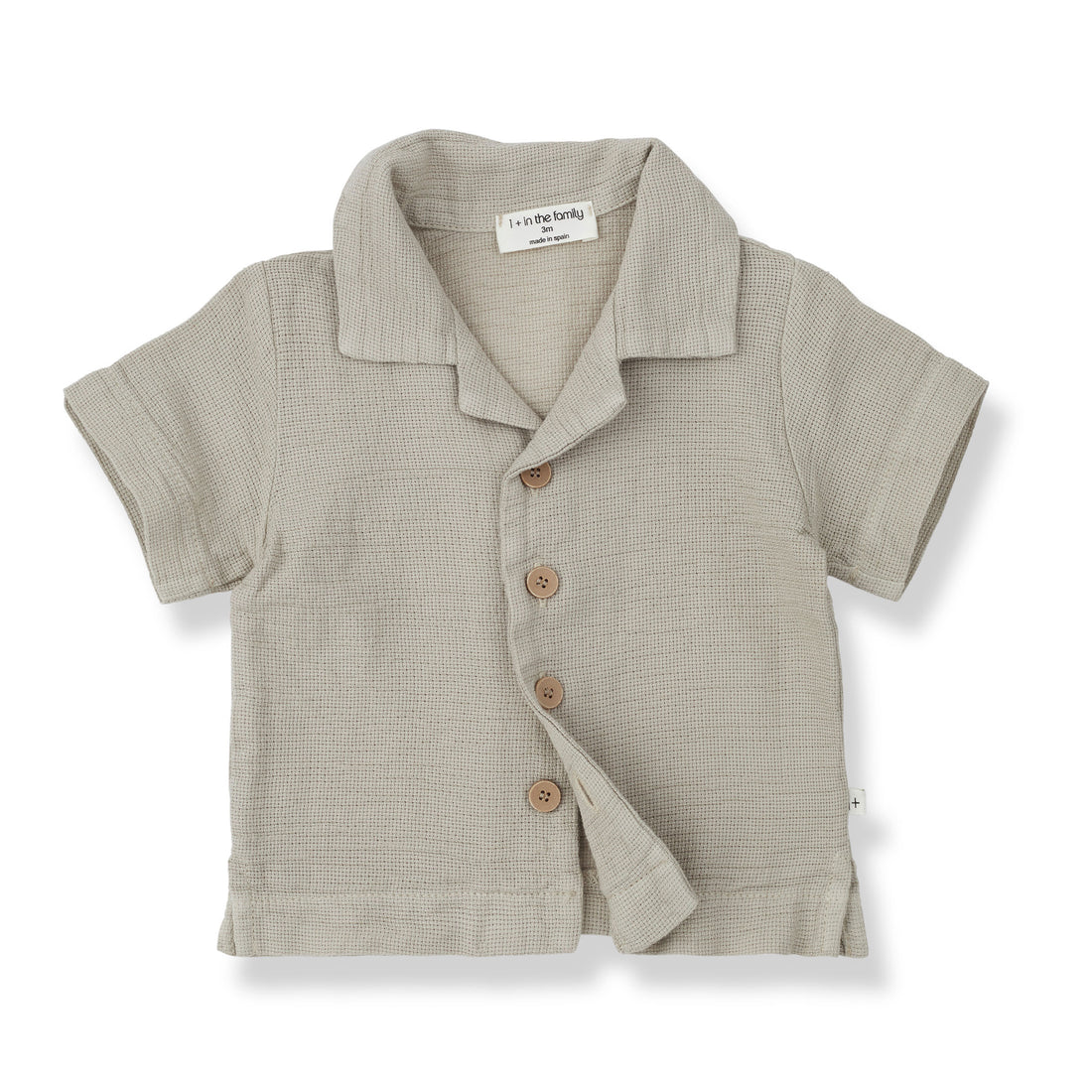 1+ In The Family Beige David Short Sleeve Shirt
