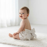 Yo Baby Ivory With Ivory Bows Bloomer