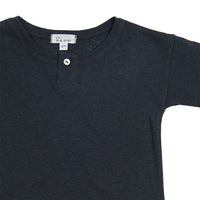 Bene Bene Navy Linen Half Bodysuit