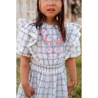 Louise Misha Blue River Checks Aliette Dress