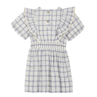 Louise Misha Blue River Checks Aliette Dress