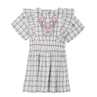 Louise Misha Blue River Checks Aliette Dress