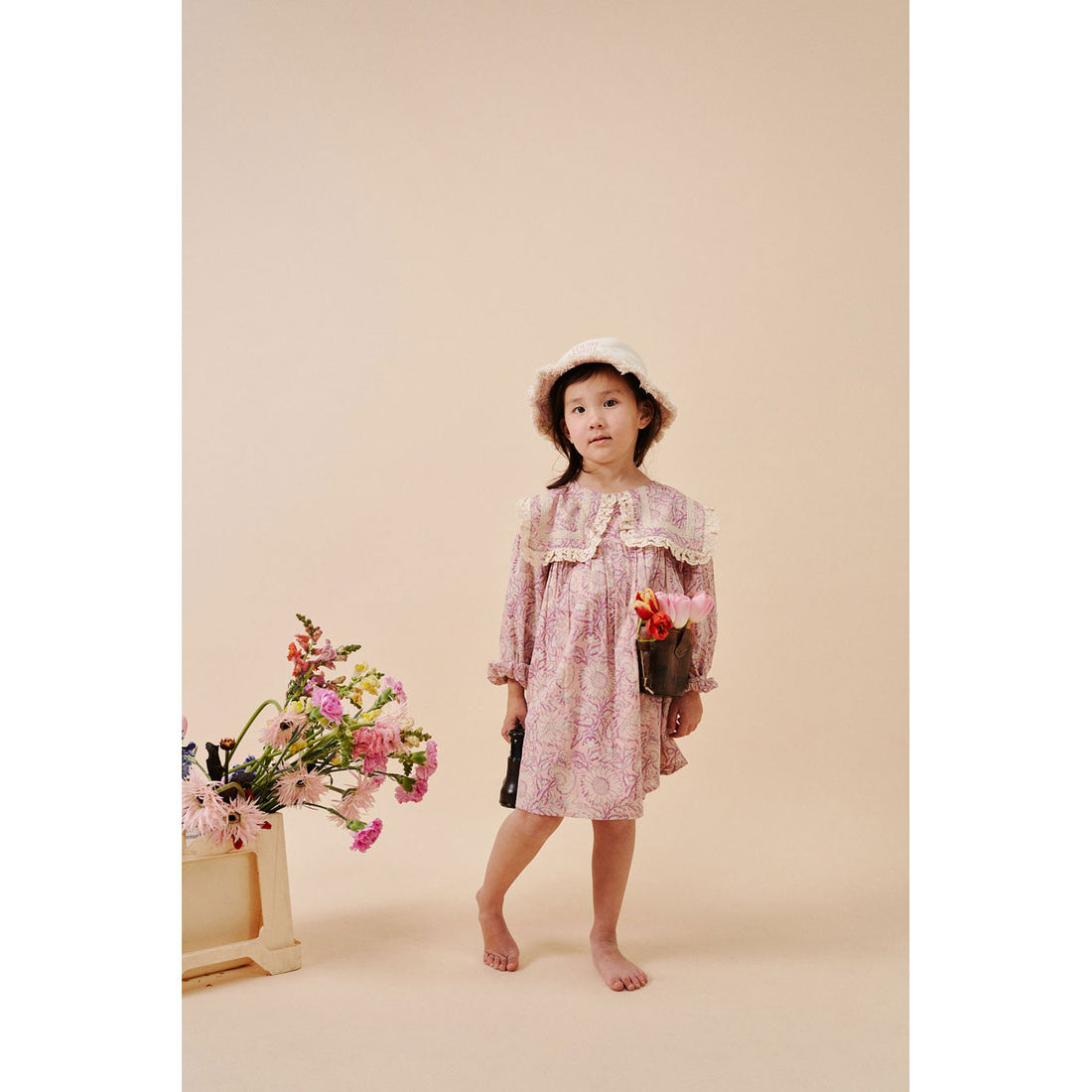 Louise Misha Pink Daisy Garden Arinola Dress