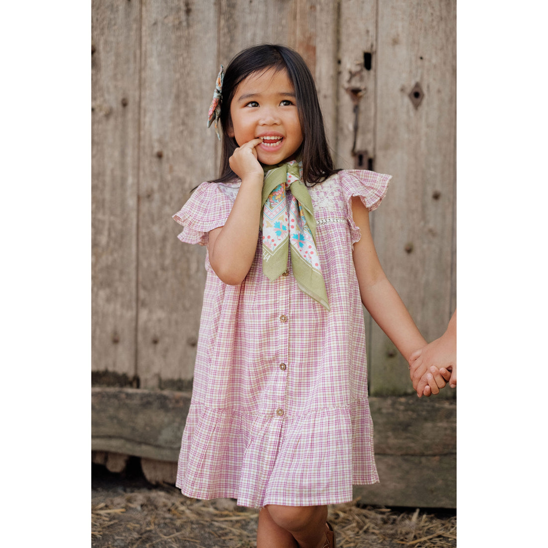 Louise Misha Fushia Tartan Joy Carlina Dress