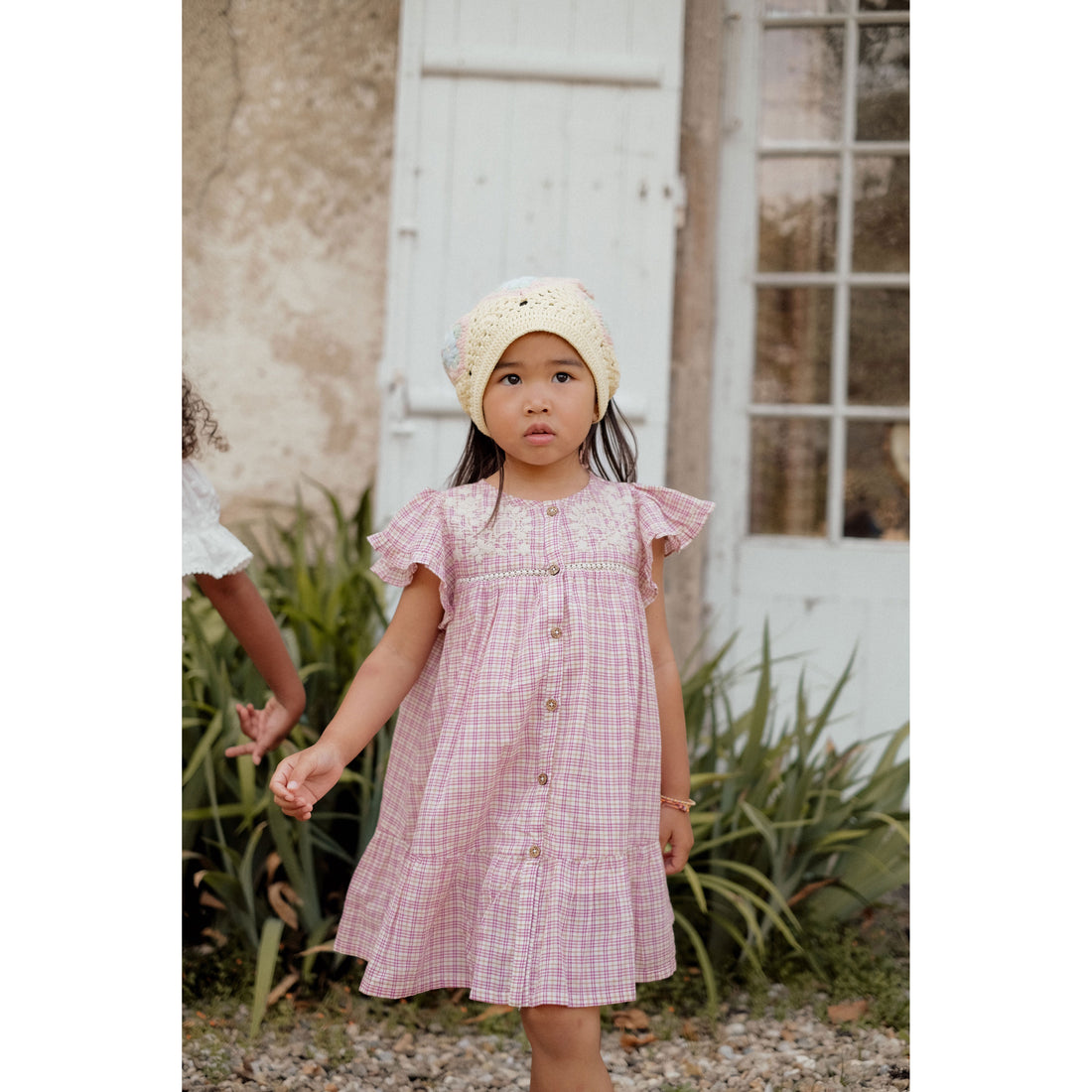 Louise Misha Fushia Tartan Joy Carlina Dress