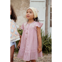 Louise Misha Fushia Tartan Joy Carlina Dress
