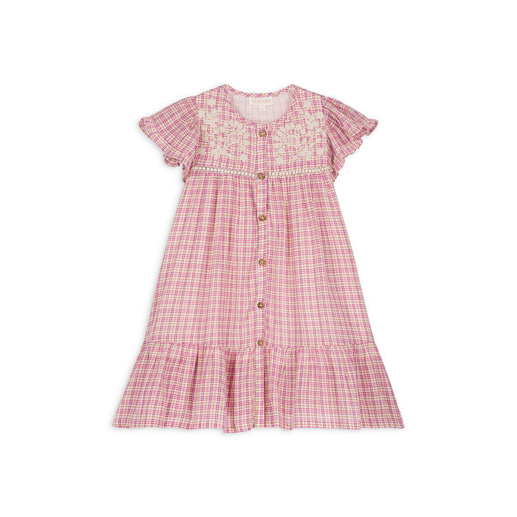 Louise Misha Fushia Tartan Joy Carlina Dress