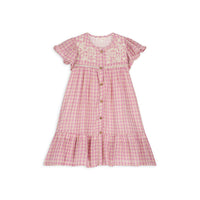 Louise Misha Fushia Tartan Joy Carlina Dress