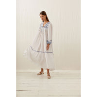 Louise Misha White Cornflower Gypse Dress