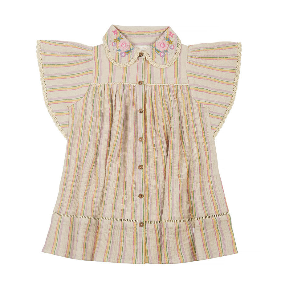 Louise Misha Multicolor Rainbow Lines Marla Dress