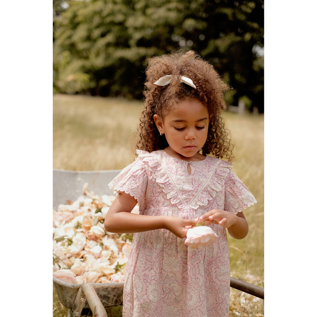 Louise Misha Pink Daisy Garden Siloe Dress