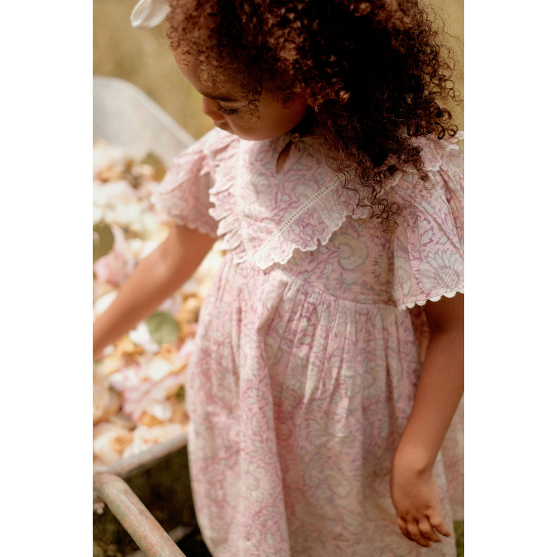 Louise Misha Pink Daisy Garden Siloe Dress