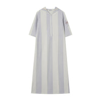 Coco Blanc Blue Striped Long Terry Robe