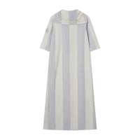 Coco Blanc Blue Striped Long Terry Robe
