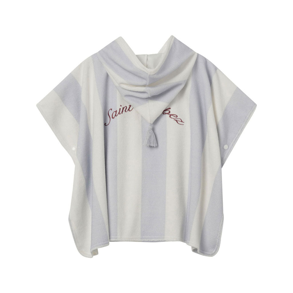 Coco Blanc Blue Striped Terry Poncho
