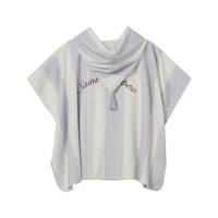 Coco Blanc Blue Striped Terry Poncho