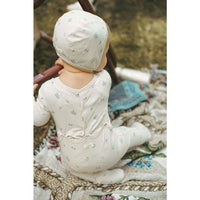 Ladida Layette Slate Grid Romper + Bonnet + Blanket
