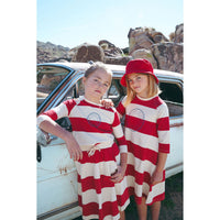 Coco Blanc Red Stripe 3/4 Sleeve Tee