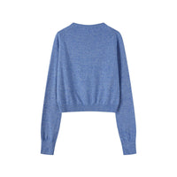 Coco Blanc Blue Clustered Button Cardigan