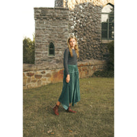 Coco Blanc Teal Blue Corduroy Skirt