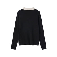 Coco Blanc Black W/ Cream Collar Sweater