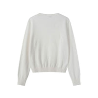 Coco Blanc Cream Embossed 4 Chunky Sweater