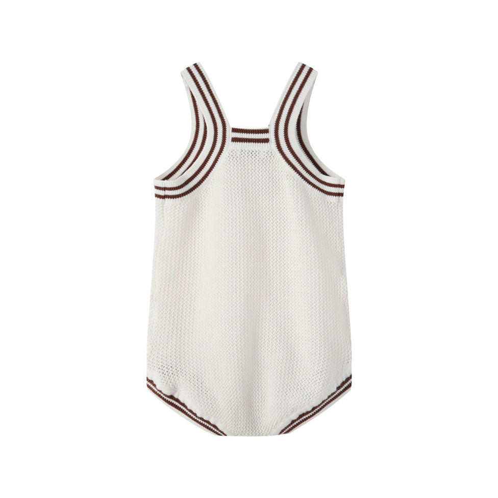 Coco Blanc Cream Crochet Romper