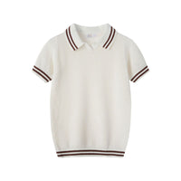 Coco Blanc Cream Crochet Polo