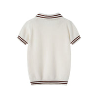 Coco Blanc Cream Crochet Polo