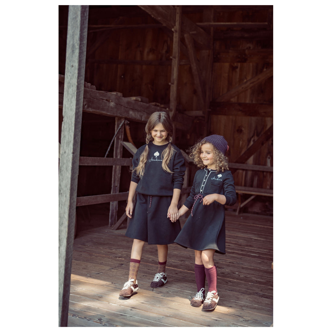 Coco Blanc Black French Terry Skirt