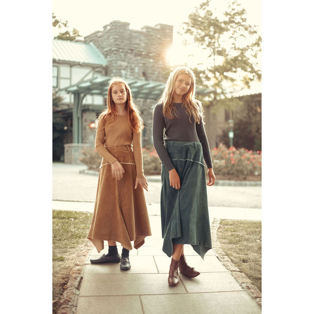Coco Blanc Carmel Corduroy Skirt
