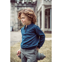 Coco Blanc Navy Zipper Polo