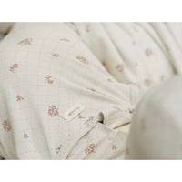 Ladida Layette Rose Grid Romper + Bonnet