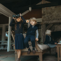 L by Ladida Navy Plaid Turtleneck