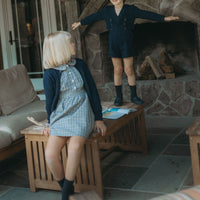 L by Ladida Navy Plaid Dress