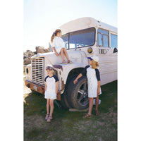 Coco Blanc White Denim 3/4 Sleeve Dress